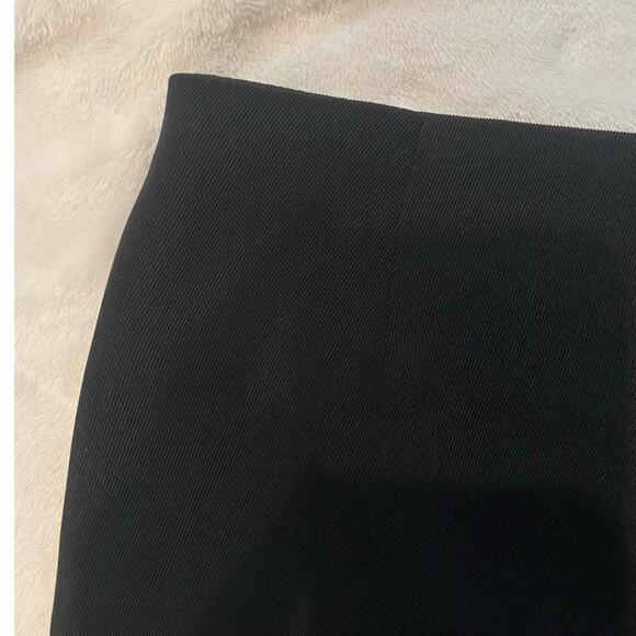 MICHEL BACHOS PARIS Vintage Side Slit Maxi Skirt Black Crepe Back Zip - Picture 2 of 6